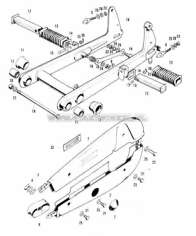 F11 - Rear Fork -  Chain Case