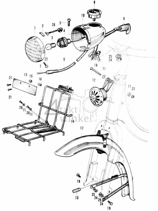 F2 - Head Light - Carrier Front Fender