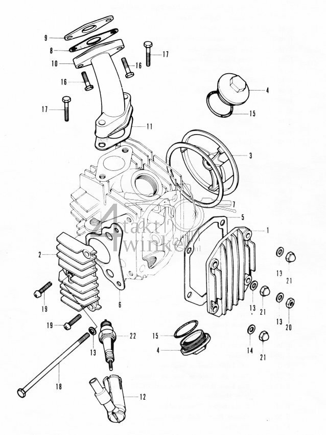 E1 - Cylinder Head Cover - Inlet Pipe - Spark Plug