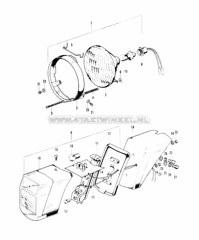F13 - HEADLIGHT AND TAILLIGHT