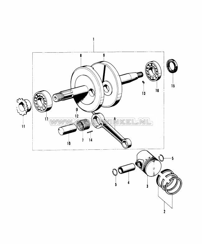 E6 - PISTON AND CRANKSHAFT