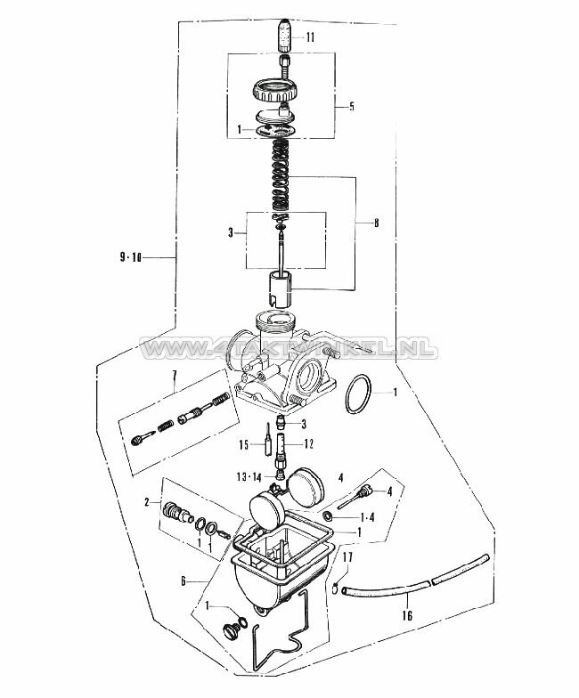 E13 - CARBURETTOR (clamped chamber)