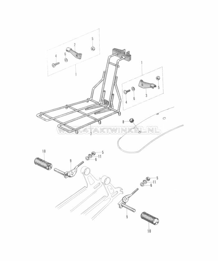 F16 - Basket Hook - Pillion Step (optional parts)