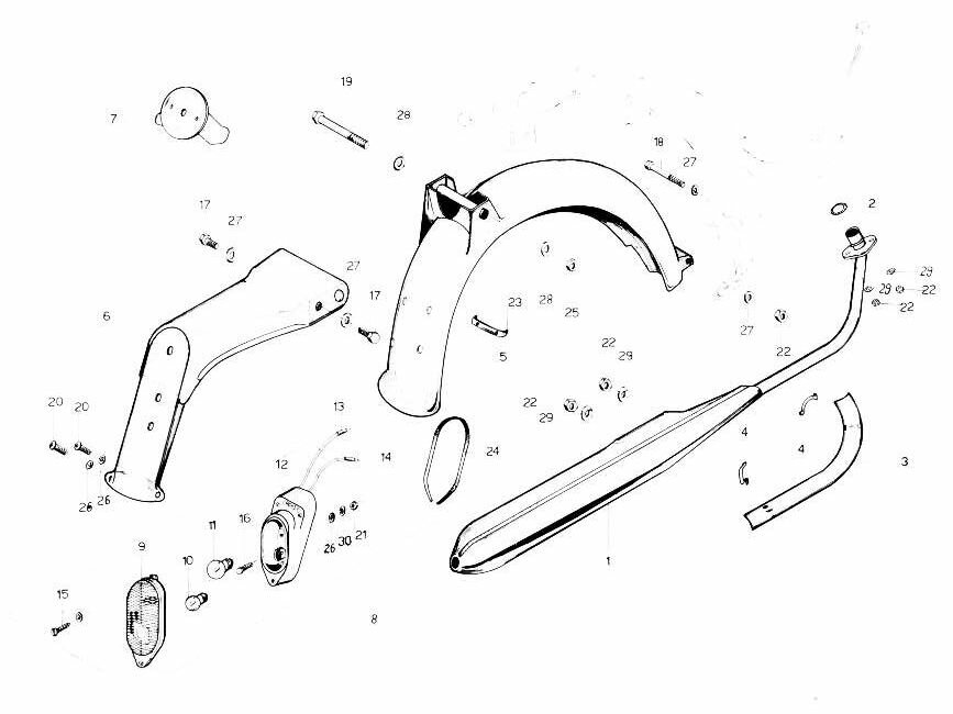 F8 - Muffler  - Rear Fender - Taillight