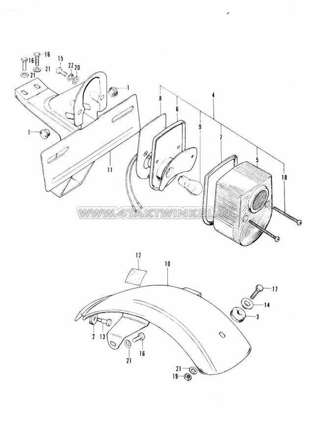 F12-1 - Tail Light - Rear Fender (Australia)