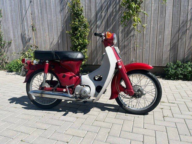 SOLD! Honda C70 OT, red, 21348 miles
