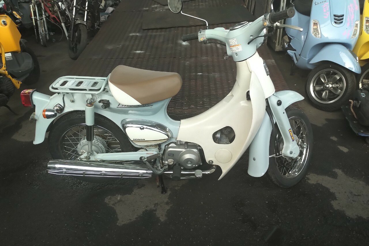SOLD: Honda C50 Little Cub, Japanese, Light blue, 3342 km