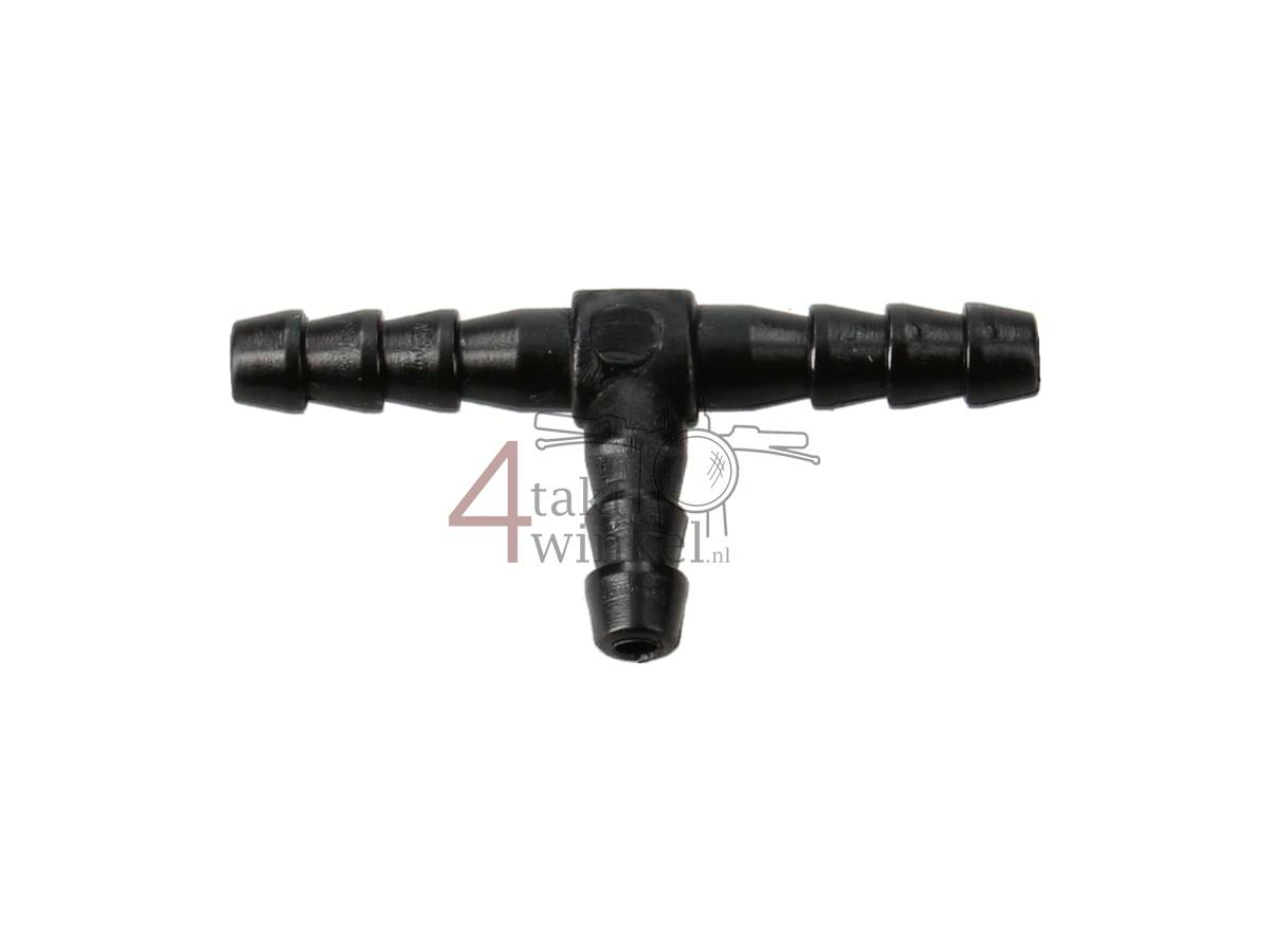 Fuel hose T-piece, 6mm, black