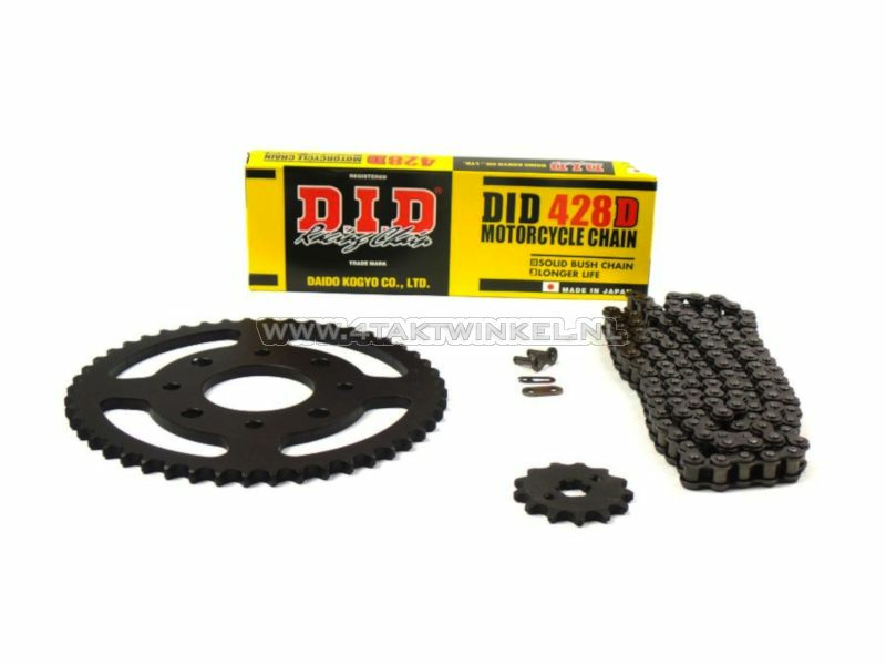 Sprockets and chain set, Mash Fifty, 13 - 48 (50cc, 70cc), 17mm shaft