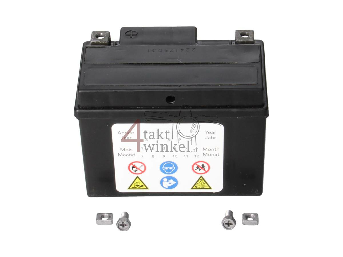 Battery 12 volt 5 ampere Landport, SLA12-4. Size = 4 ampere CTX 4L-BS 2nd chance product