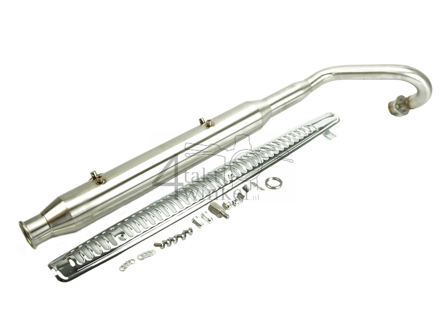 Exhaust tuning, up swept, Trumpet, Stainless Steel, Dax, 50-212 cc