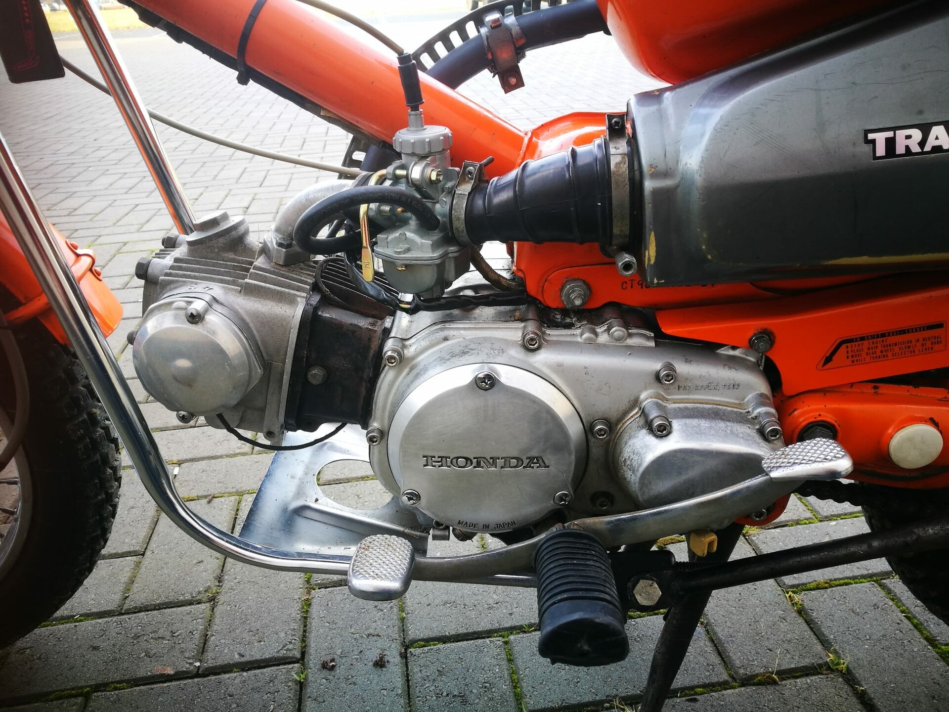 Honda CT90 K4, orange, 2963 miles