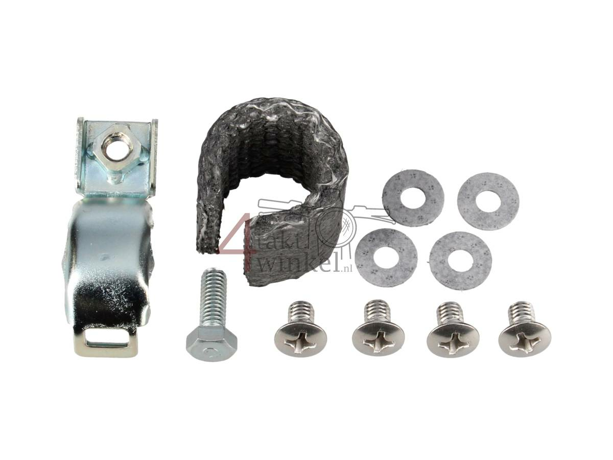 Exhaust standard, high model, fits SS50, with heat shield and accessories