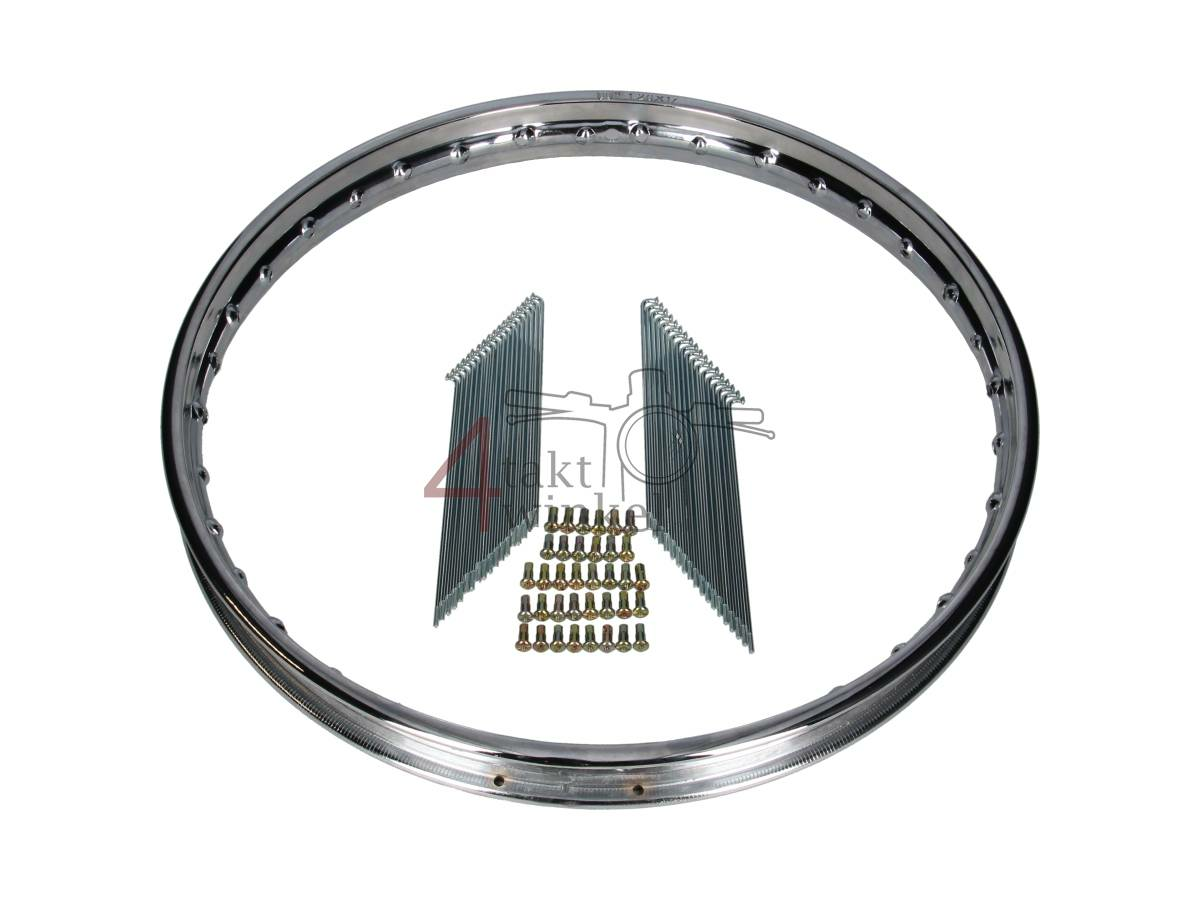 Rim and spoke set, 17" 1.20, C50, CD50h, front wheel, A-quality