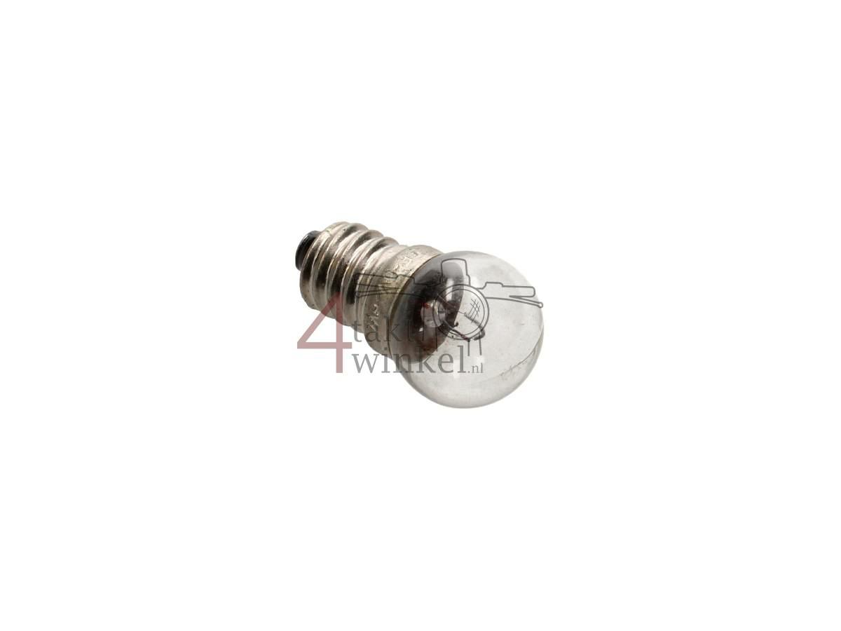 Bulb E10 screw socket, single, 6 volts, 6 watts