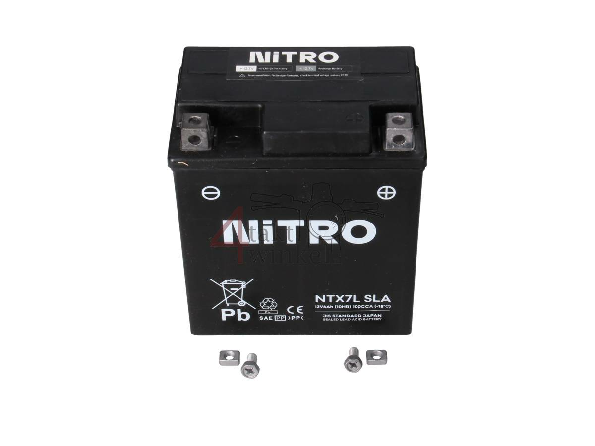 Battery 12 volt 7 ampere AGM, MTX7E-BS, useable for Mash Fifty