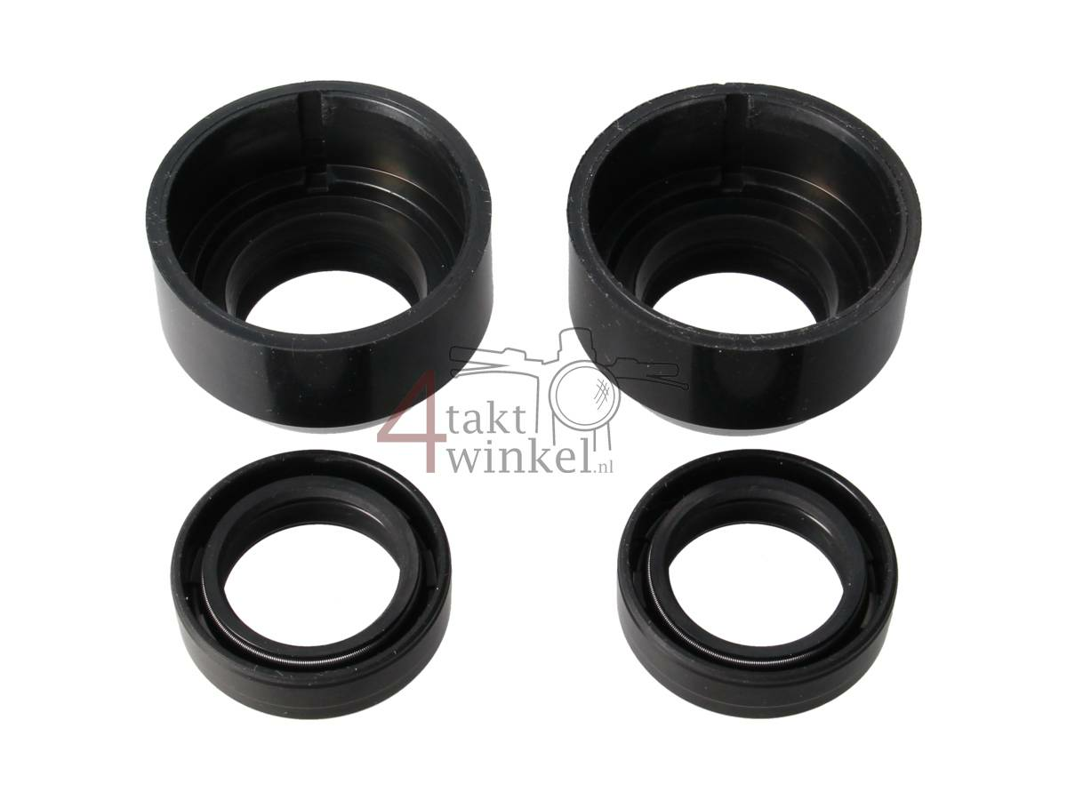 Front fork seal kit, with dust caps, 26-37-10.5, Fits Skyteam, Zenhua, Dax