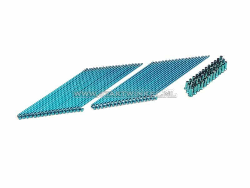 Spokes set, 157mm e.g. 17" streetcub, blue