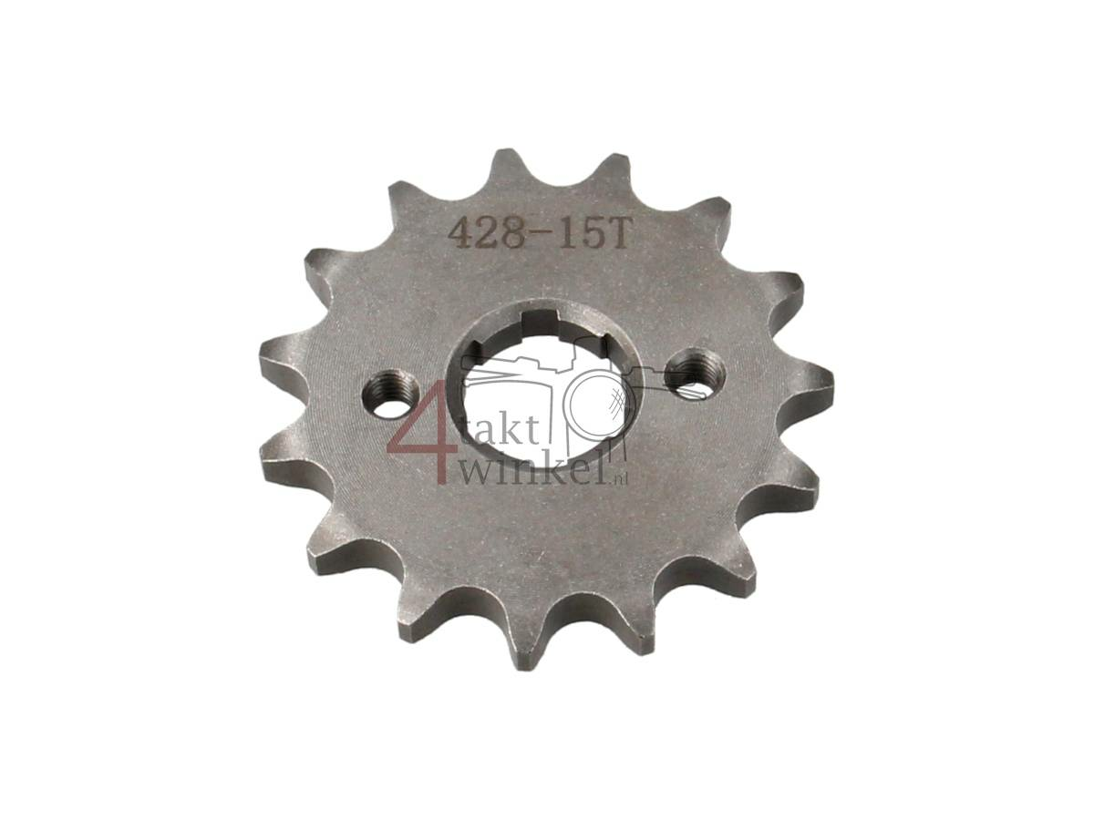 Front sprocket, 428 chain, 20mm shaft, 15, Mash
