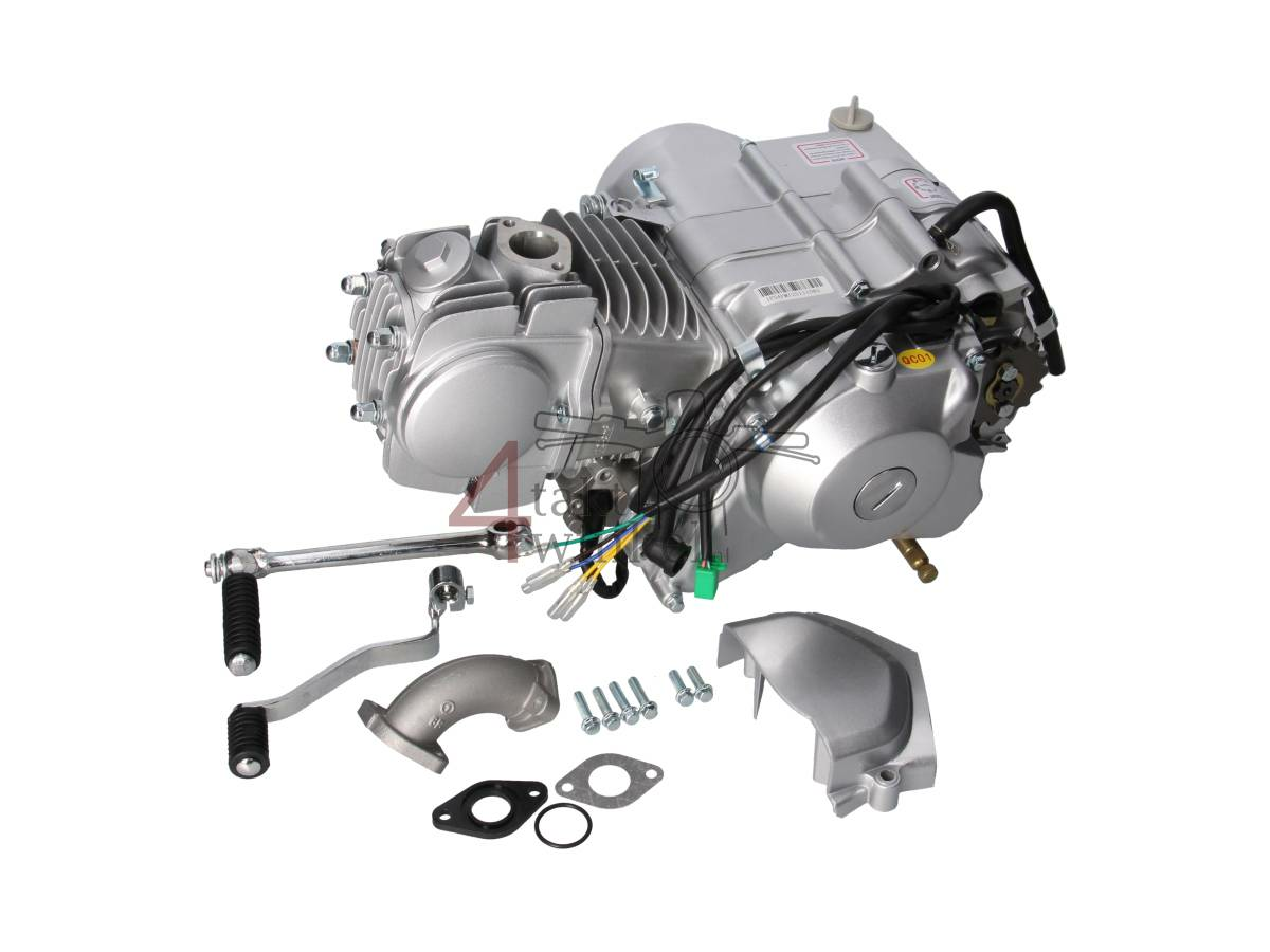 Engine, 125cc, manual clutch, Lifan, 4-speed, starter motor