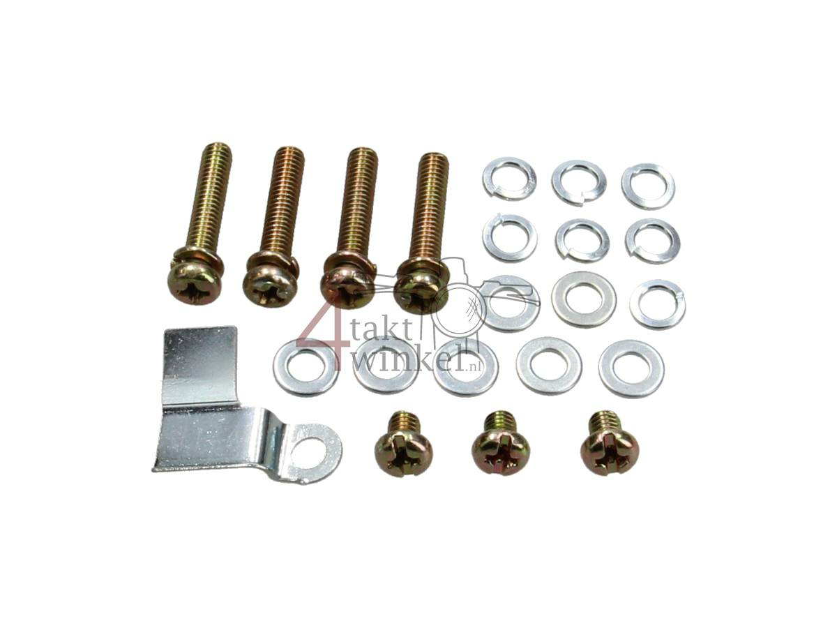 Mounting set, stator plate, breaker points ignition