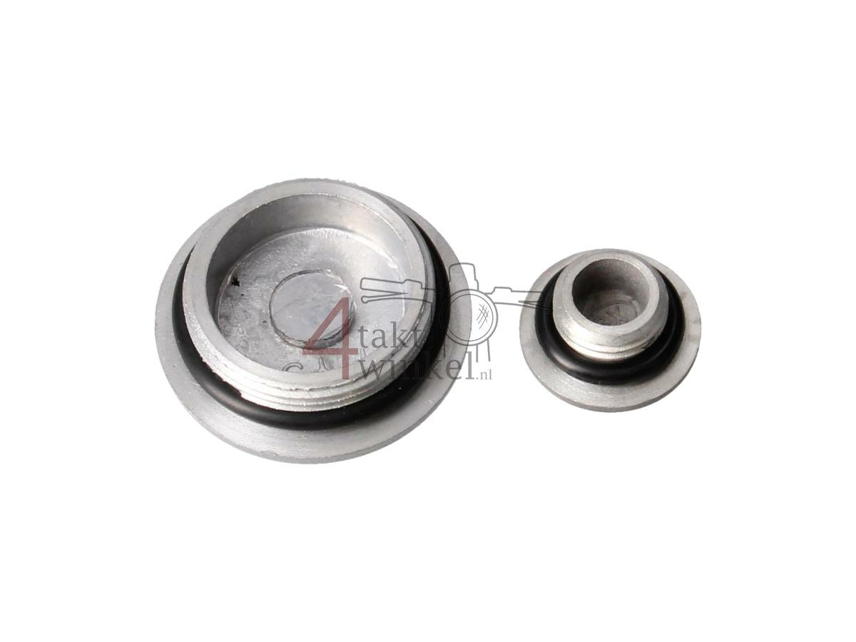 Ignition cover, inspection plugs set, silver