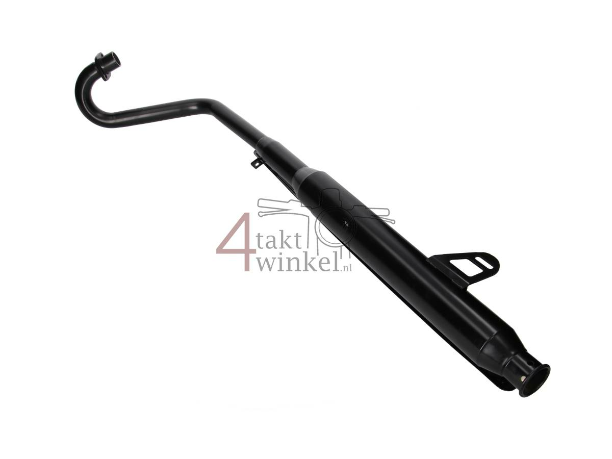 Exhaust tuning, up-swept, Trumpet, stainless steel, ST125 Dax, frame no. JB04xxxx, Black