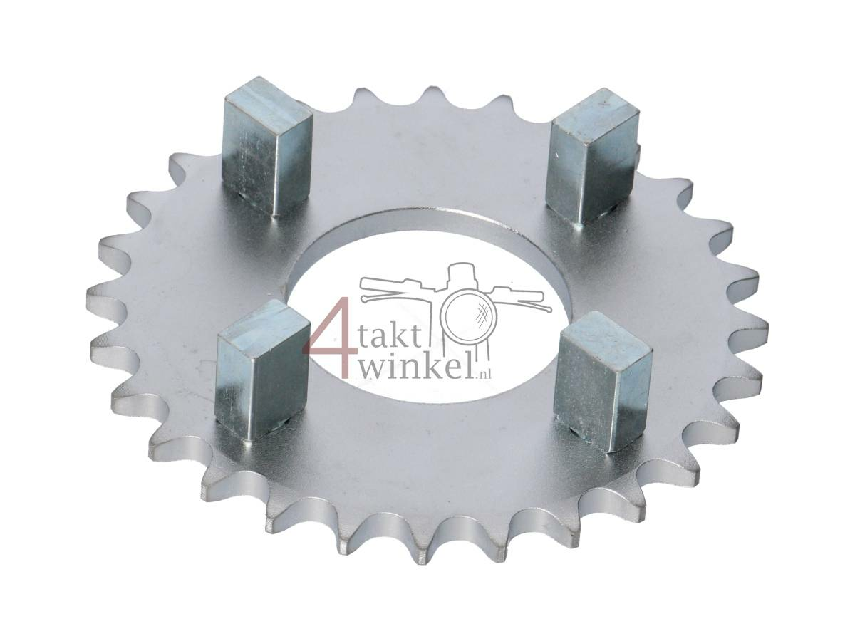 Rear sprocket 28, fits SS50, CB50, CY50, Dax, Silver