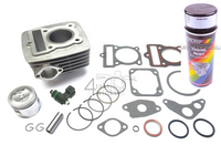 Cylinder kit, with piston, gasket & injector, 70cc, Mash Euro5, including black spray can