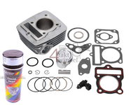 Cylinder kit, with piston, gasket & injector, 85cc, Mash Euro5, including a black spray can