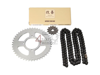 Sprockets and chain set, Hanway RAW50, AGM Caferacer, 428, 13-46, A-quality