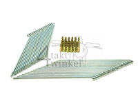 Spokes set 17", 3.2mm / 5mm, gloss galvanized, fits SS50, CD50, C50, CB50