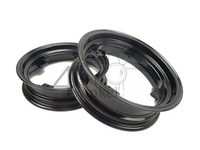 Rim set Dax, 12" aluminum, tubeless, 2.75 / 3.50, black