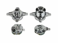 Hub Dax set front & rear, chrome plated