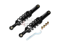 Shock absorber set 330mm coarse spiral, aluminum, black