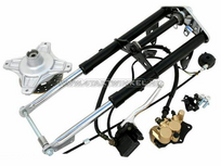 Front fork complete, Dax, old type, with brake disc, black