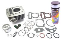 Cylinder kit, with piston, gasket &amp; injector, 70cc, Mash Euro5, including black spray can