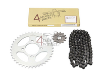 Sprockets and chain set, C50 K1 standard, A-quality