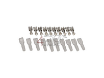 Connector Japanese spade 4.8mm, female + sleeve, per 10 pieces