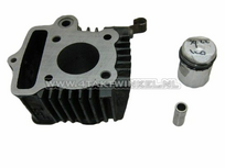 Cylinder kit, with piston, honed 50cc 6v, SS50, C50, Dax