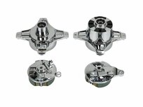 Hub Dax set front &amp; rear, chrome plated