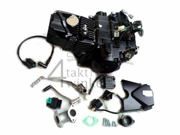 Engine, 212cc, manual clutch, Zongshen, 5-speed, with starter, black
