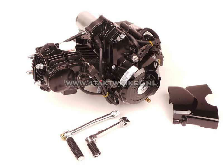 Engine, 70cc, manual clutch, Lifan, 4-speed, top starter motor