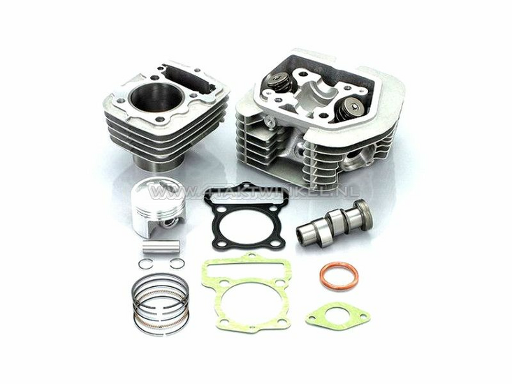 Cylinder kit, with piston &amp; gasket &amp; cylinder head 80cc, CB50, CY50, Kitaco