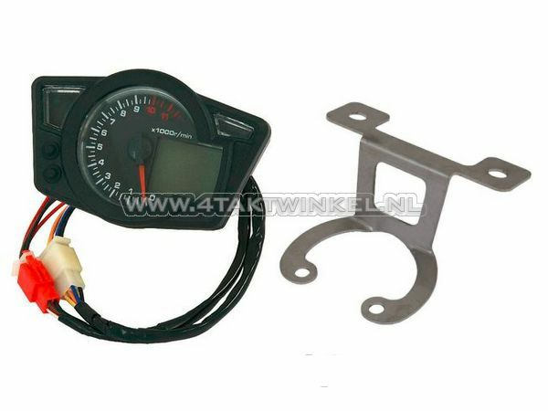 Speedometer set, rpm and km/h digital, 12&quot; version