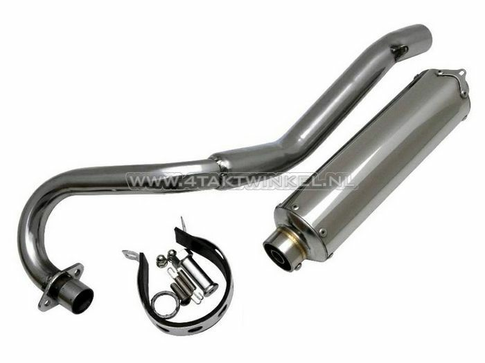 Exhaust tuning, up swept, stainless steel