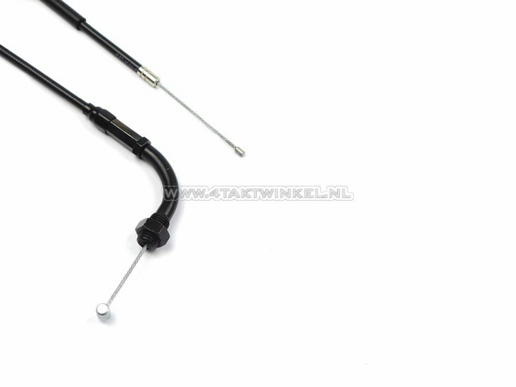 Throttle cable, CB50, CY50, XL50, 89cm, black bend, original Honda