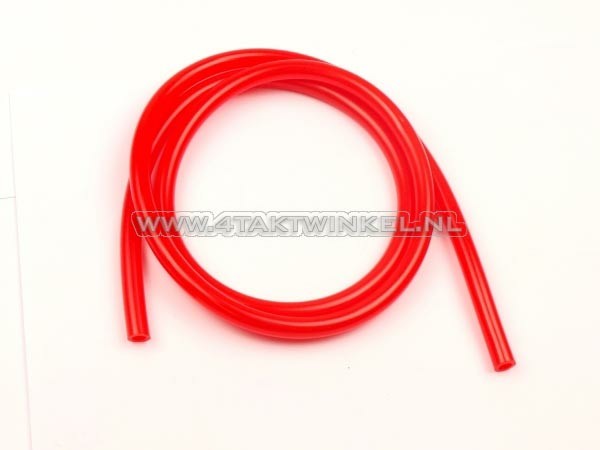 Fuel hose, 5mm - 8mm, red, per meter
