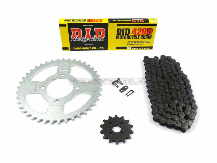 Sprockets and chain set, C50 standard + 2, DID