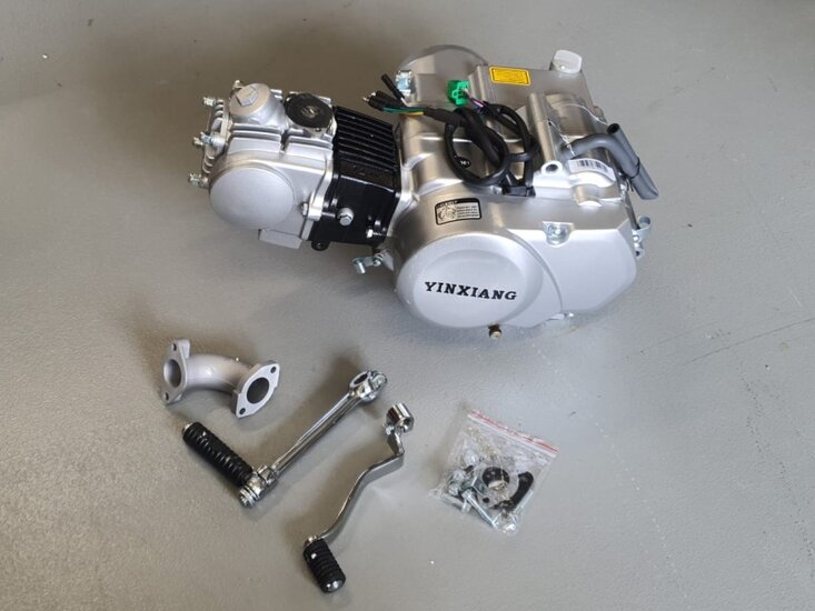 Engine, 70cc, manual clutch, YX, 4-speed, silver 2nd chance product